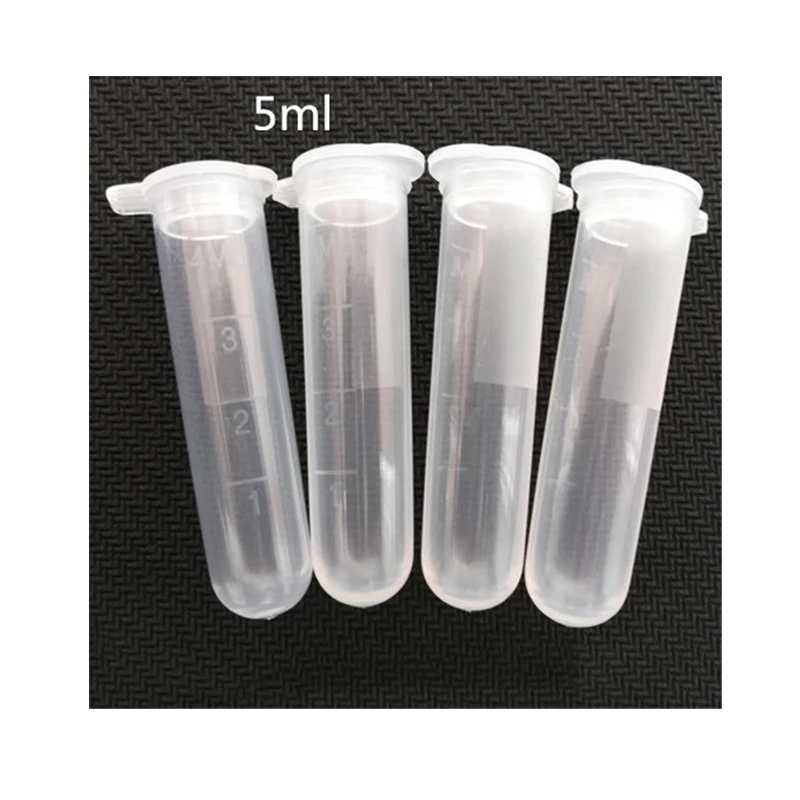 

300Pcs 5ml Centrifuge Test Tube Clear Plastic Centrifugal Tube Container Round Bottom EP Tube with Scale