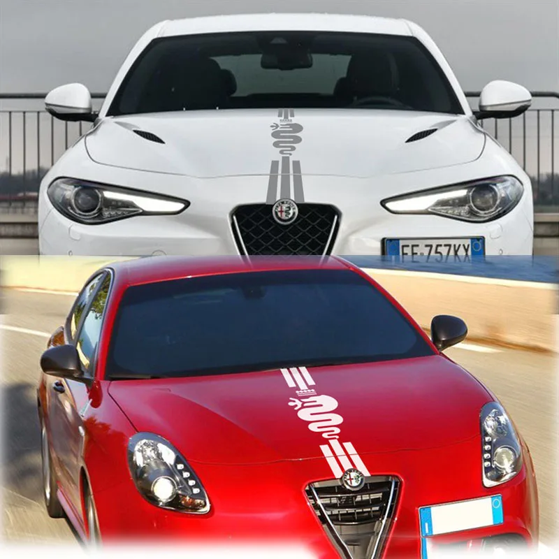 Крышка капота виниловые наклейки на машину для автомобиля Alfa Romeo 159 Giulietta Giulia 147 156