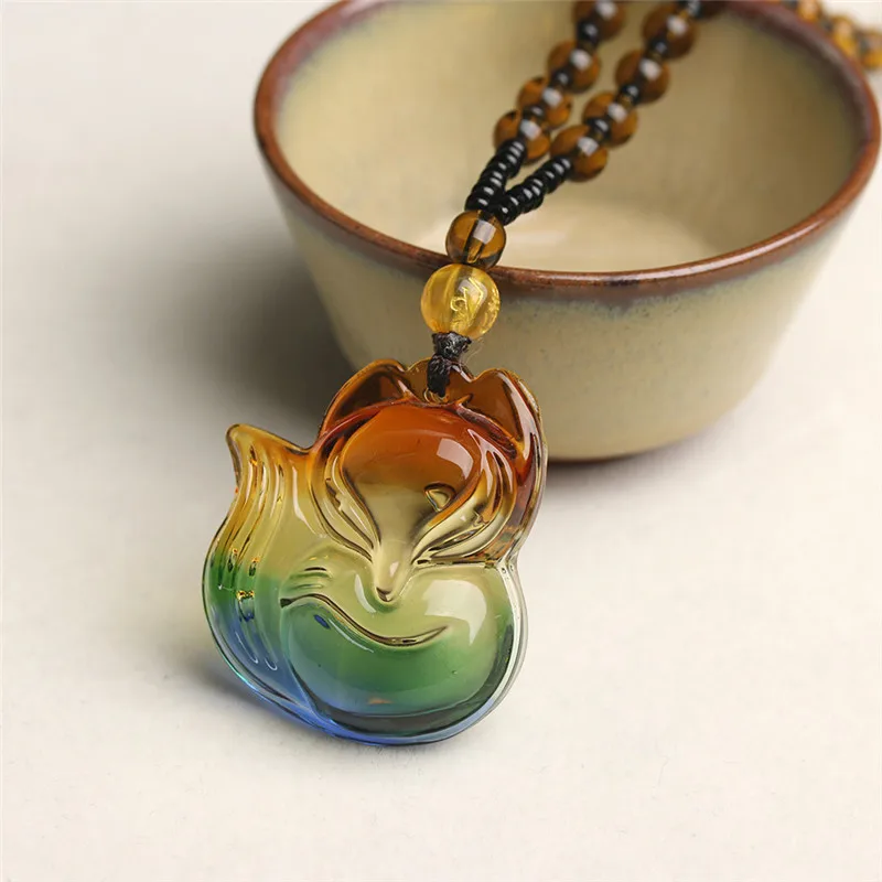 Красочный буддийский кулон Pixiu ожерелье FengShui в китайском стиле украшение Будда