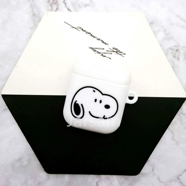 snoo Для AirPods чехол с милым 3D рисунком из мультфильма чехол для наушников для Apple Airpods 2 мягкий силиконовый защитный чехол - Цвет: snoo
