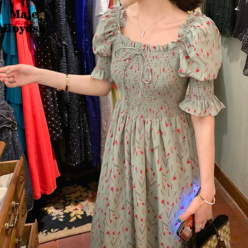 

Платье Maje Hoydsn, Новинка лета 2021, французское длинное платье с тонким покрытием для живота, большие размеры, темпераментное шифоновое платье с...