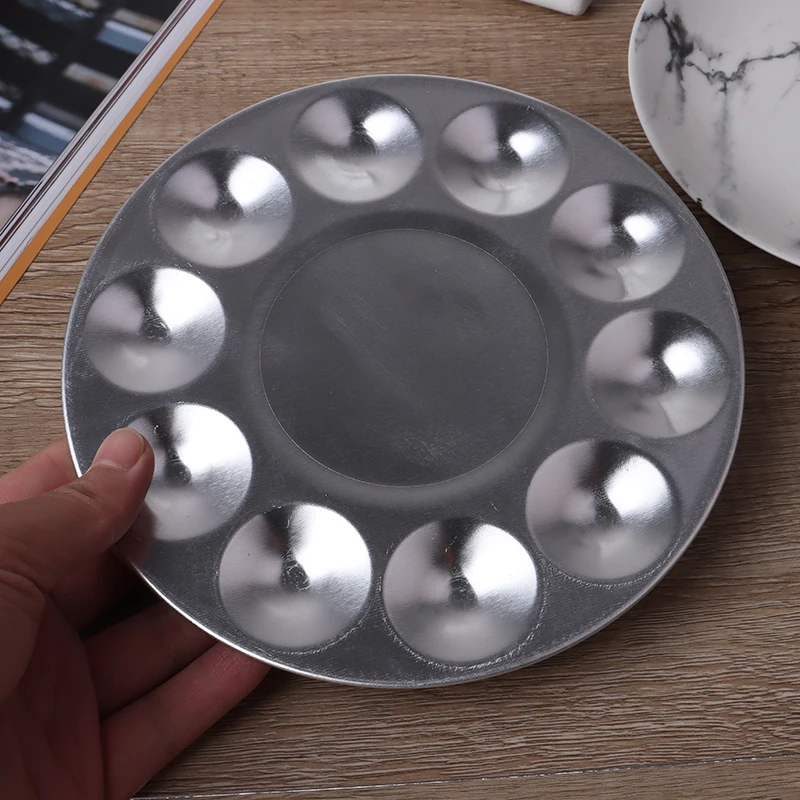 

10 Holes Aluminum Round Color Palette Gouache Watercolor Art Supplies