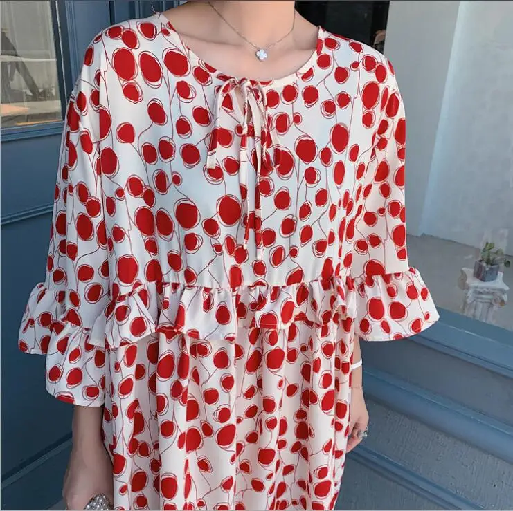 Новое поступление 2019 летнее платье для беременных милые женские платья в горошек