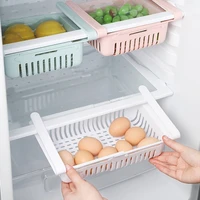 refrigerator storage rack retractable household multifunctional kitchen layered shelf fresh keeping partition layer shelf