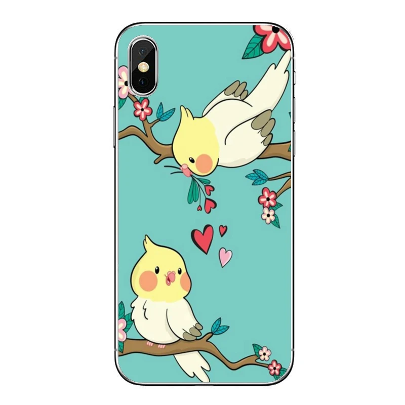 Clear Soft Cases For Sony Xperia Z5 C6 L2 XA1 XA2 XZ1 XZ2 LG G5 G6 G7 Q6 Q7 Q8 Q9 V30 V20 V10 cute animal Chubby Cockatiel Case | Мобильные
