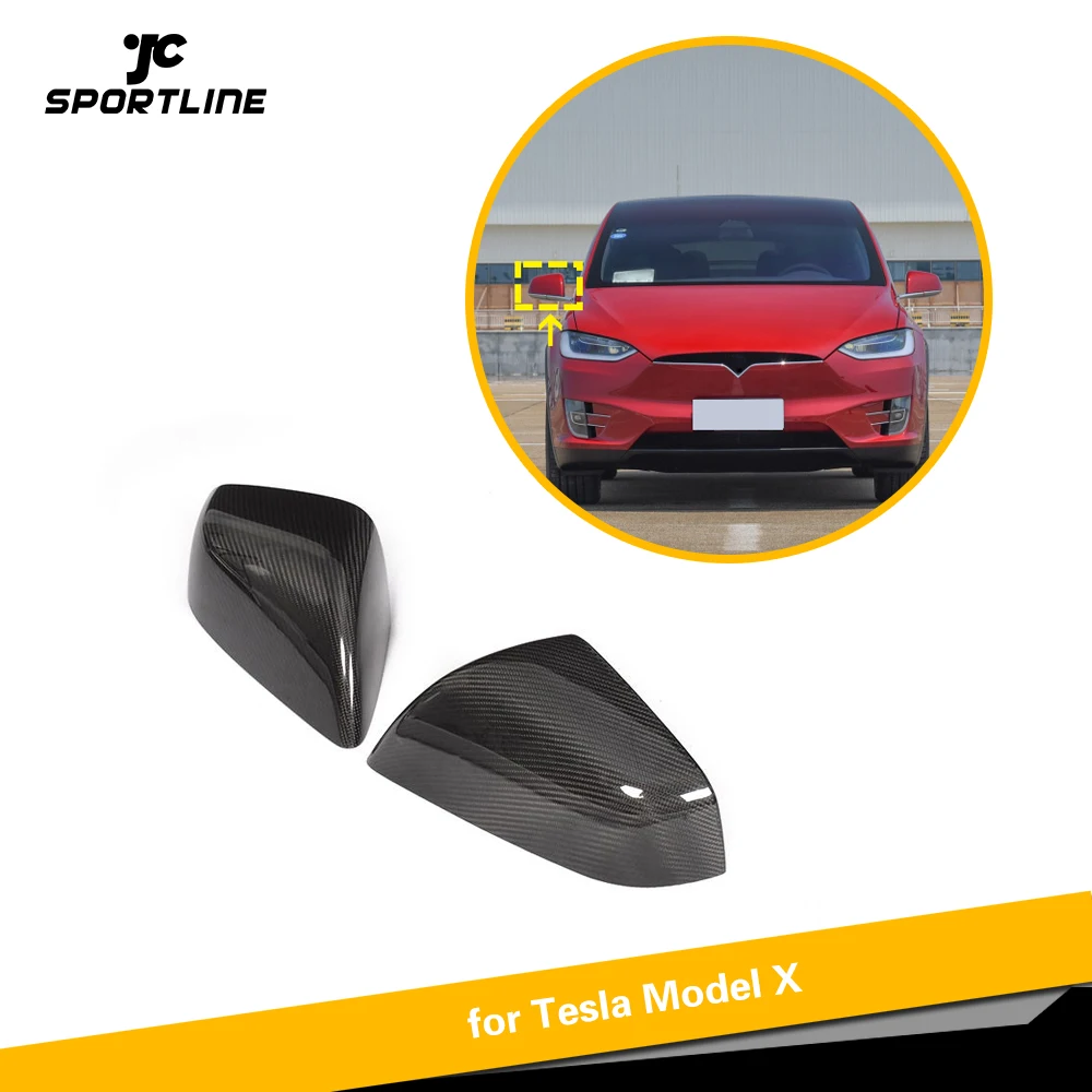 Dry Carbon Car Mirror Cover Caps for Tesla Model X Side Cap Shell Add-On Style | Автомобили и мотоциклы