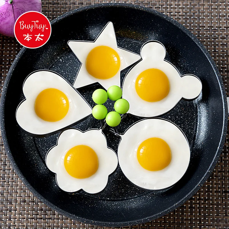 

Egg Fried Mold Pancake Shaper Omelette Mould Novel Kitchen Accessories Gadget DIY Home Picnics Utensils Tool Eggs Poached Device