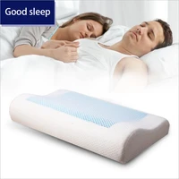 orthopedic neck pillow with memory foam gel pad inner core and breathable pillowcase nursing cervical health pillow