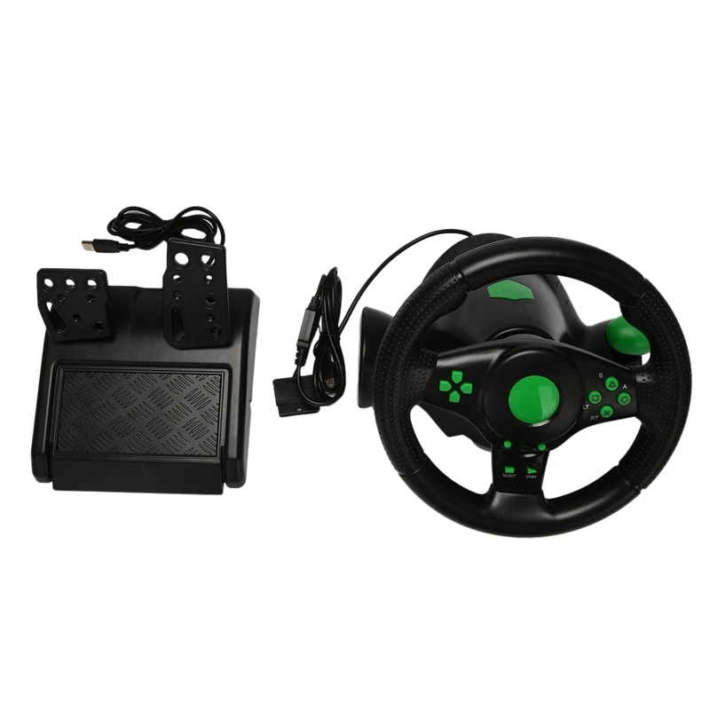 Гоночное Рулевое колесо для 360 Ps2 Ps3 компьютера Автомобильное рулевое с Usb