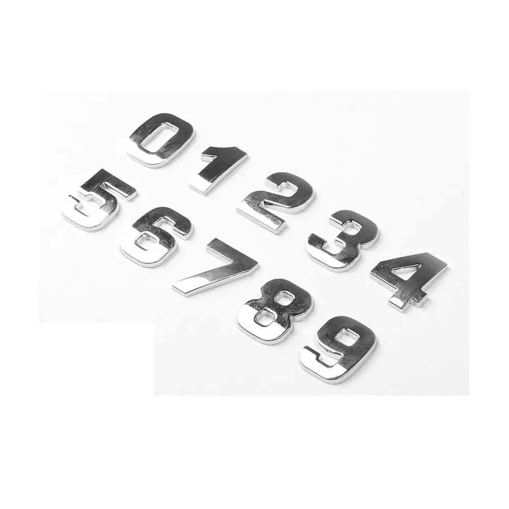 25MM Car Stickers 3D DIY Metallic Alphabet Sticker Emblem Letter Silver Badge Decoration For Cars Accesorios Auto Logo Styling - купить по