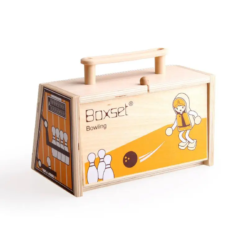 Деревянная игра для боулинга мини костюм взрослых и детей интерактивная