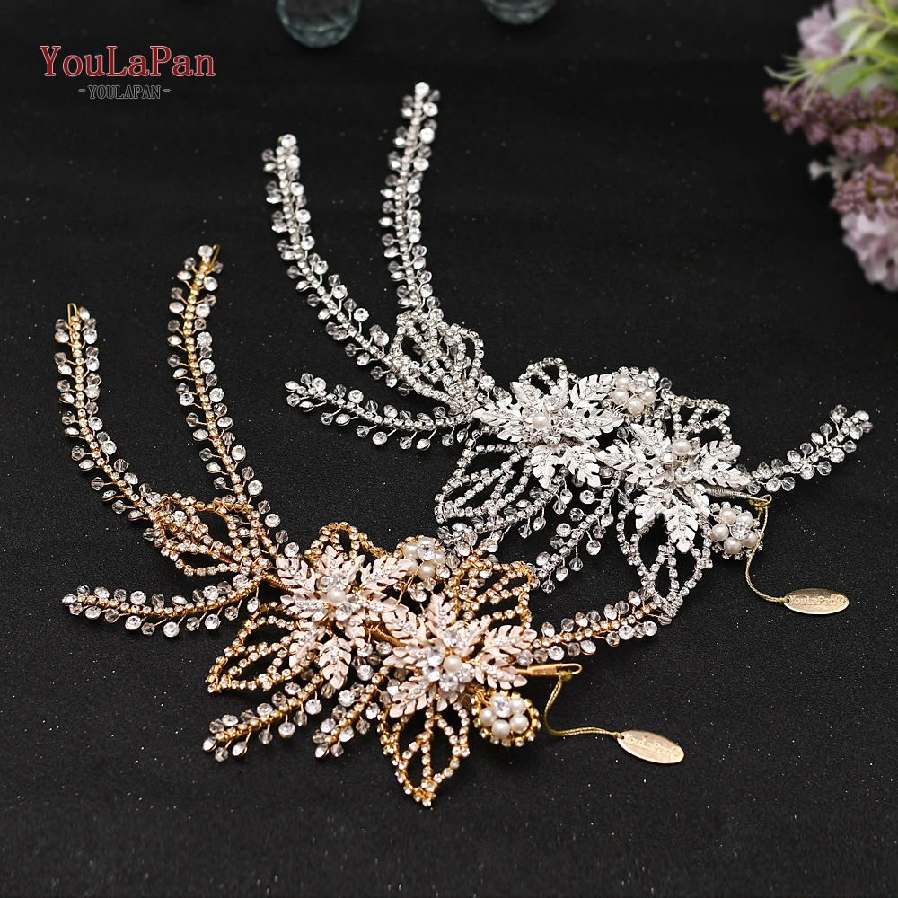 

YouLaPan HP254 Handmade Bridal Hair Clip Side Clip Crystal Wedding Headpiece Bridal Headdress Rhinestone Ladies Wedding Tiara