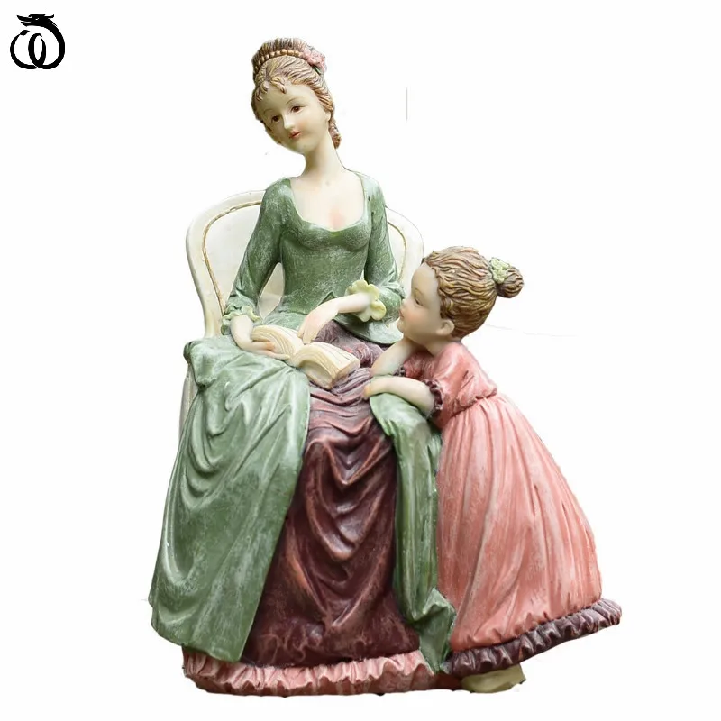 

Mother And Daughter Angel Girl Art Sculpture Abstract Family Figure Statue Decoration Resin Craft Home Decor Accessories Gifts