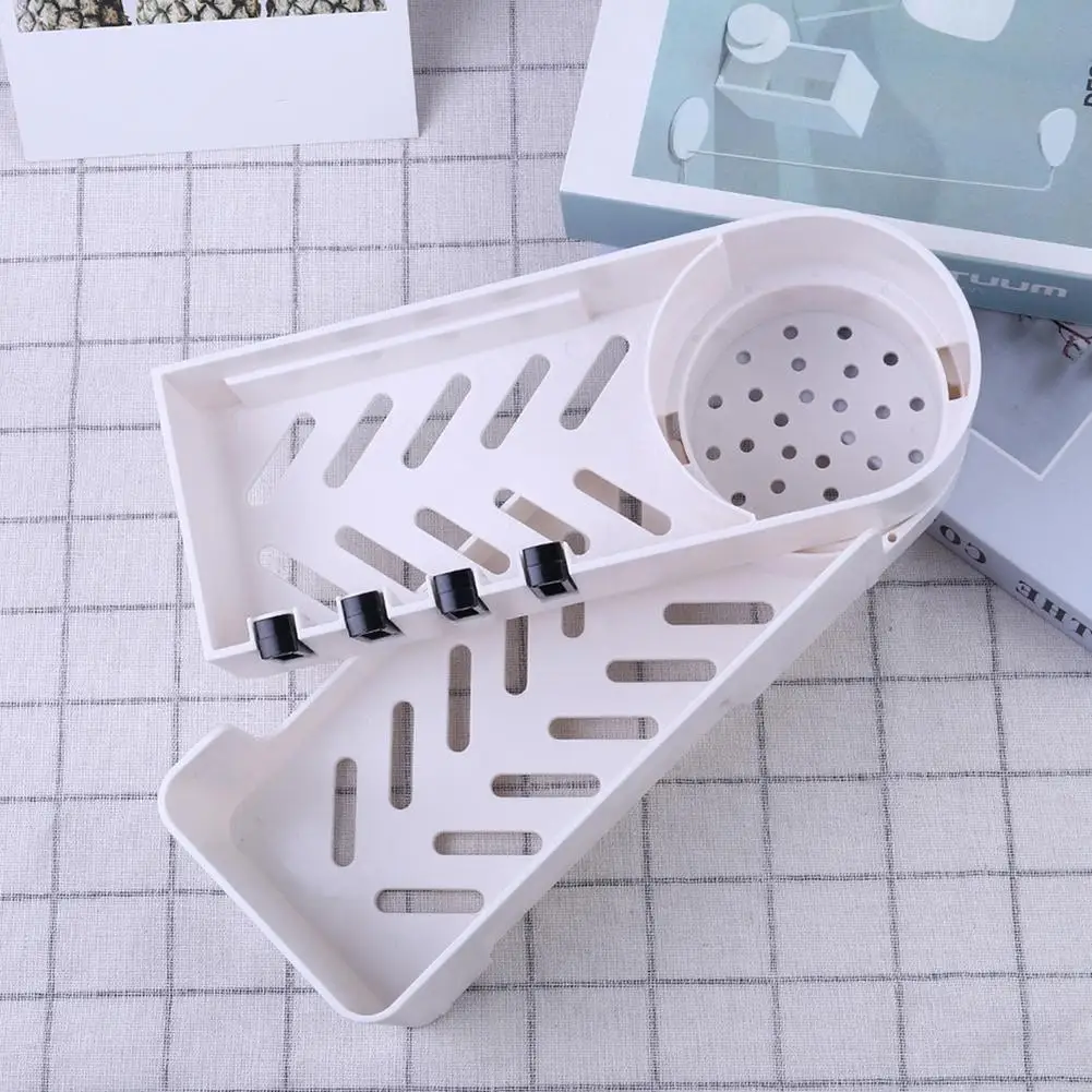 Органайзер для хранения бесшовный вращающийся штатив сливная полка ванной