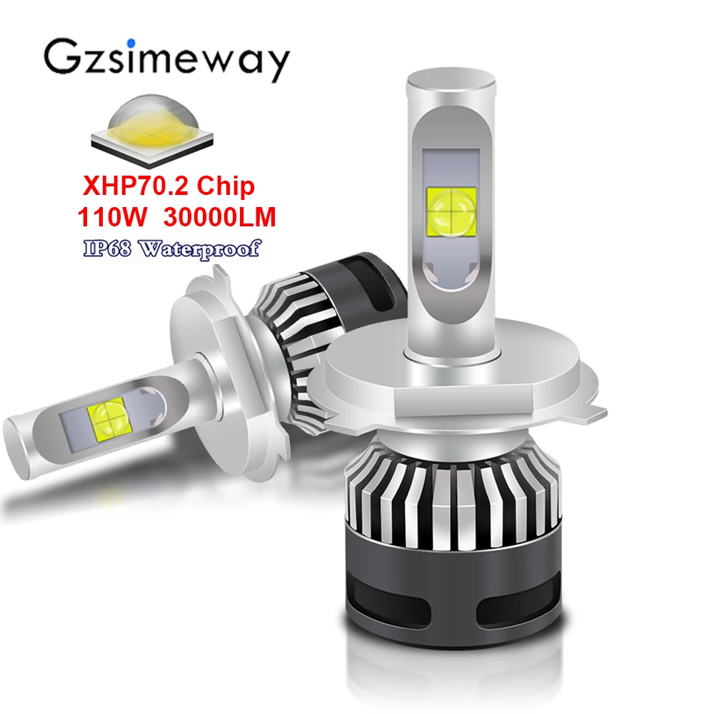 

2Pcs Mini XHP70 Chip Car Light H7 LED H1 HB3 9005 H4 9012 9004 D2S D2H H9 9006 HB4 Auto Headlight Fog Lamp Bulbs Kit 6000K 12V