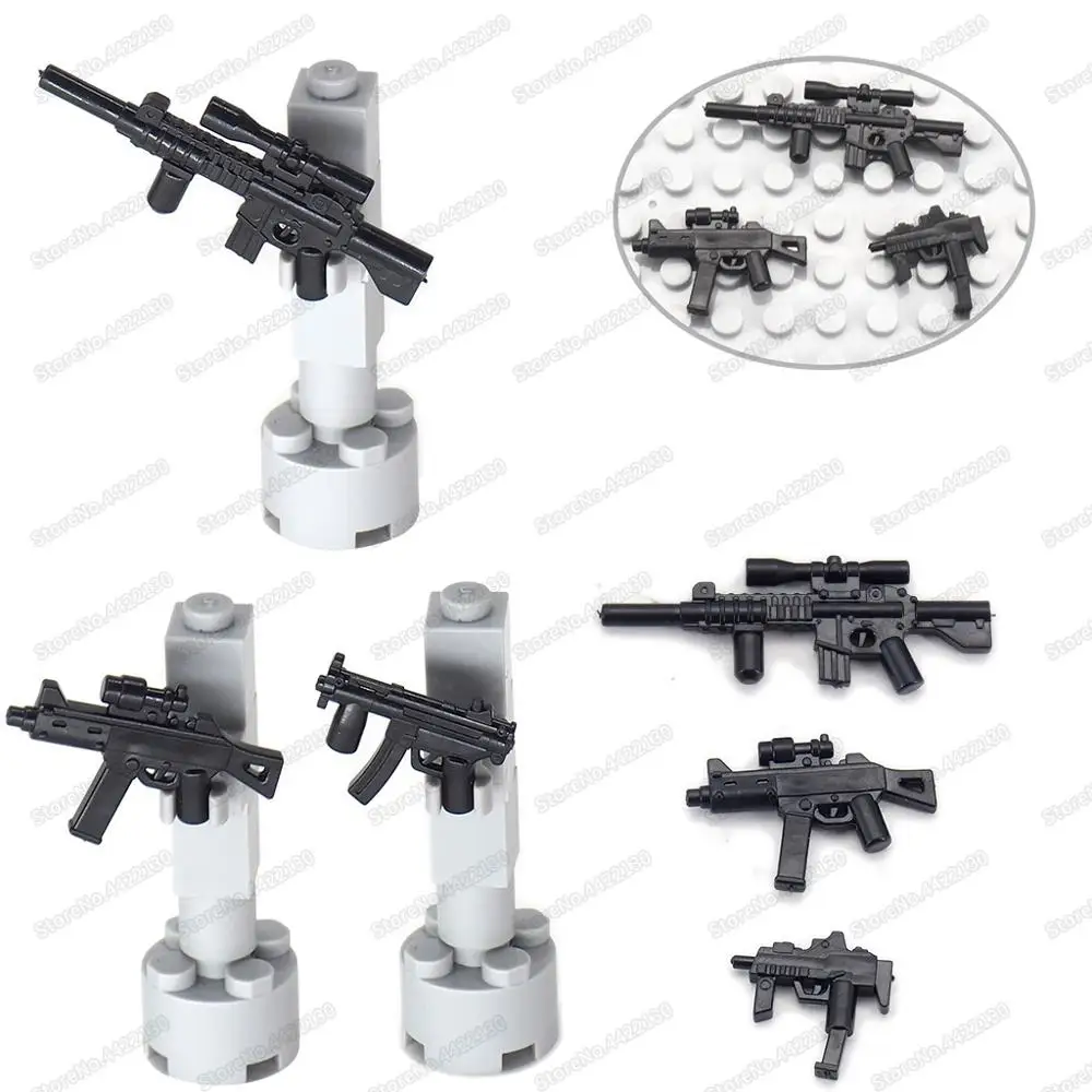 Набор солдат оружие пулеметы военные фигурки строительный блок сборка армия ww2