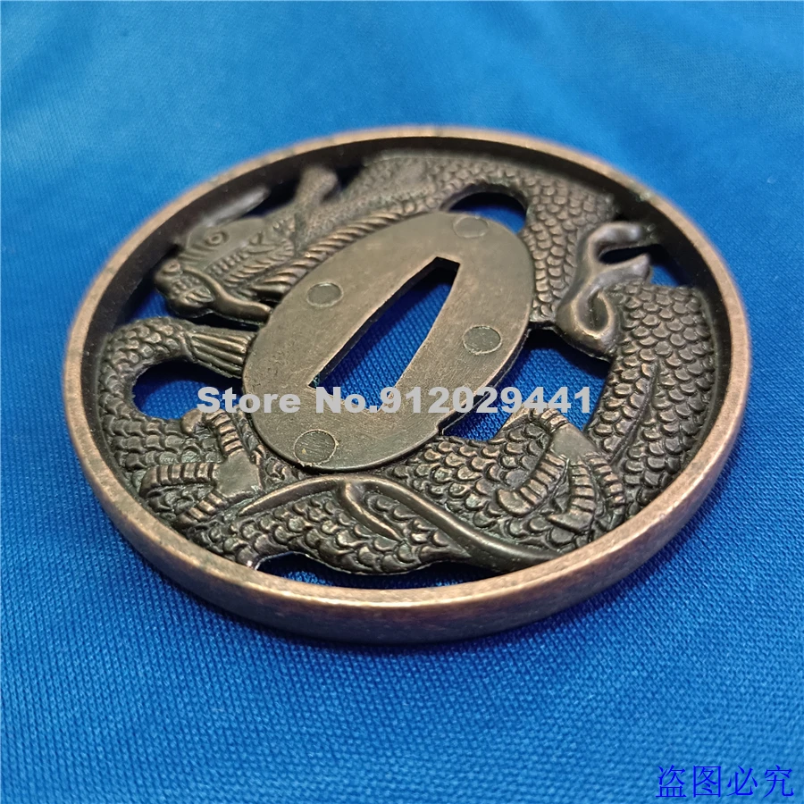 Nice Alloy Guard Tsuba W Dragon для японского меча вакидзаси Самурай нож Катана Япония|Мечи| |
