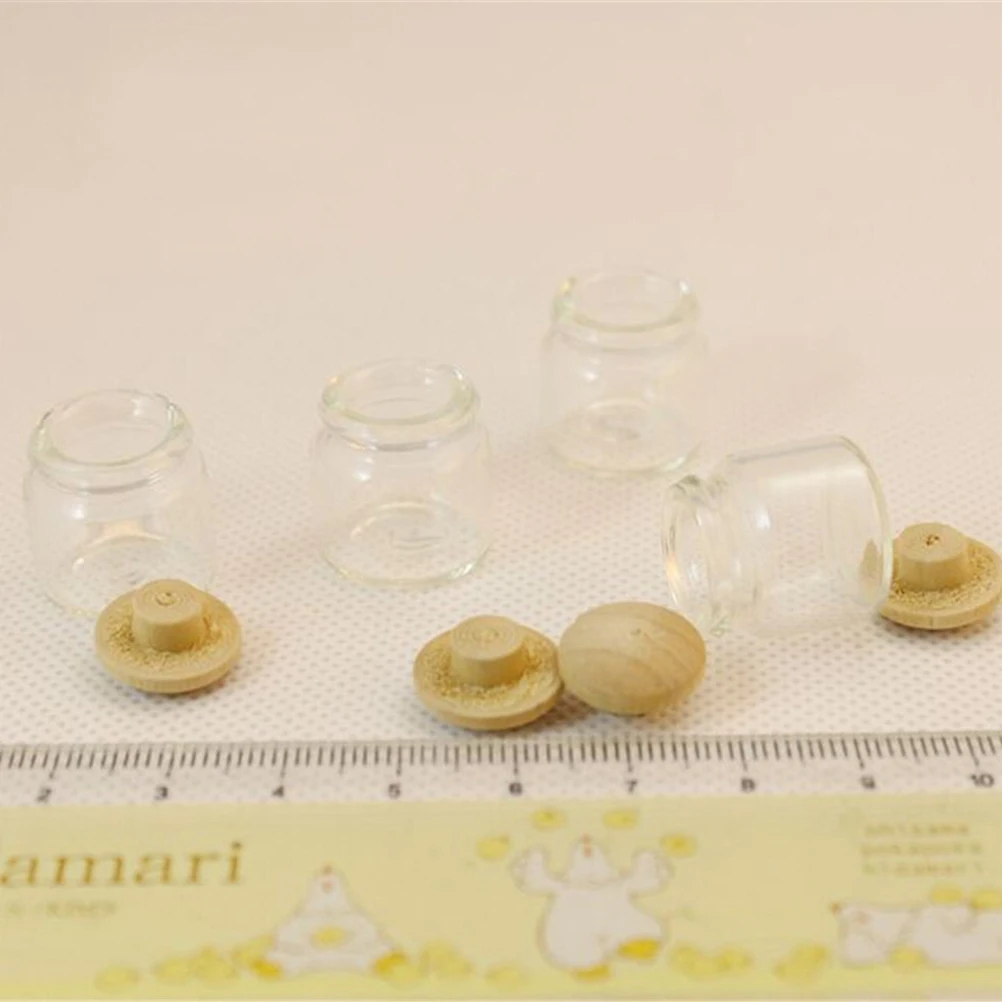 4pcs 112 scale doll house miniature kitchen candy bar food jar decoration for baby kids diy toys free global shipping