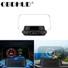 OBDHUD C2 Автомобильная электроника проекционный дисплей OBD + GPS бортовой компьютер OBD2 GPS Спидометр предупреждение о превышении скорости умные гаджеты