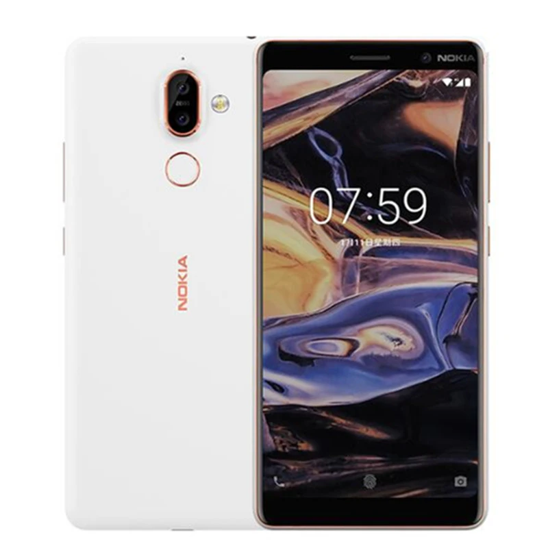 Nokia 7 Plus NFC 4 Гб ОЗУ 64 Гб ПЗУ 6,0 дюймов полный экран 3800 мАч Snapdragon 660 фронтальная 16 Мп задняя 12+ 13 Мп отпечаток пальца мобильный телефон