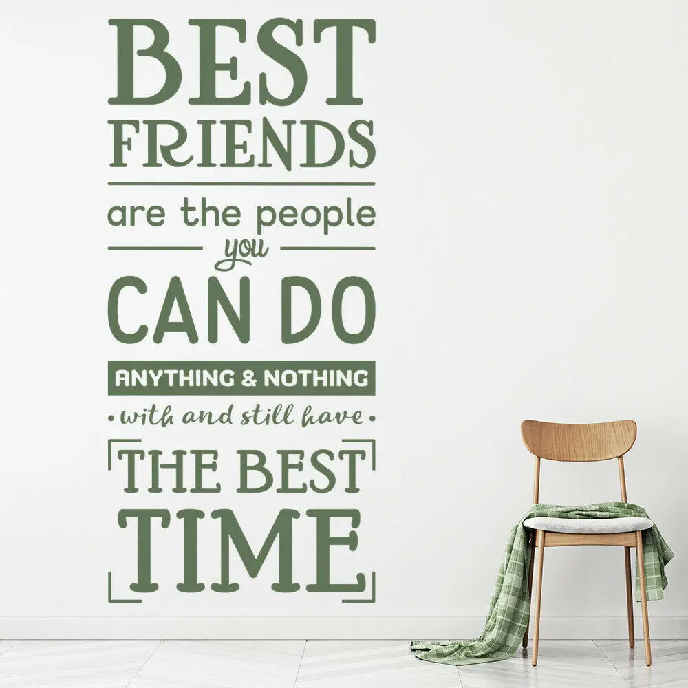 

Best Friends Wall Decal Friendship Quote Lettering Vinyl Window Stickers Bedroom Living Room Home Decor School Art Mural M833