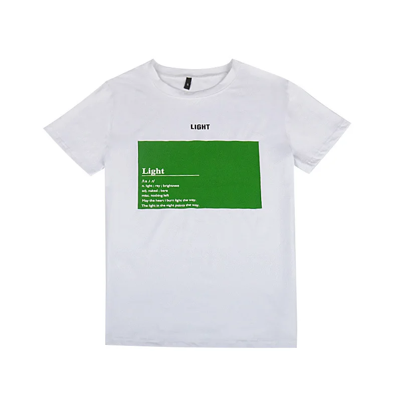 

Letter print short sleeve T-shirt women's summer new short sleeve casual crew neck