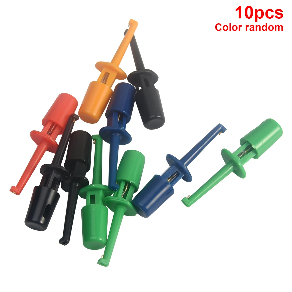 

10pcs Random Color Accessories Electrical Practical Durable Small Extension Probe Plastic Replacement Multimeter Test Hook