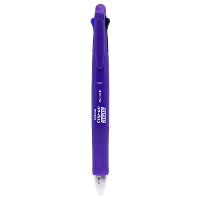 Purple Одна деталь Зебра B4SA1 клип на 4 цвета 0,7 мм шариковые ручки(Цвет: черный, синий, красный, зеленый)+ 0,5 мм механические карандаши 5-в-1 ручки - Цвет: Purple