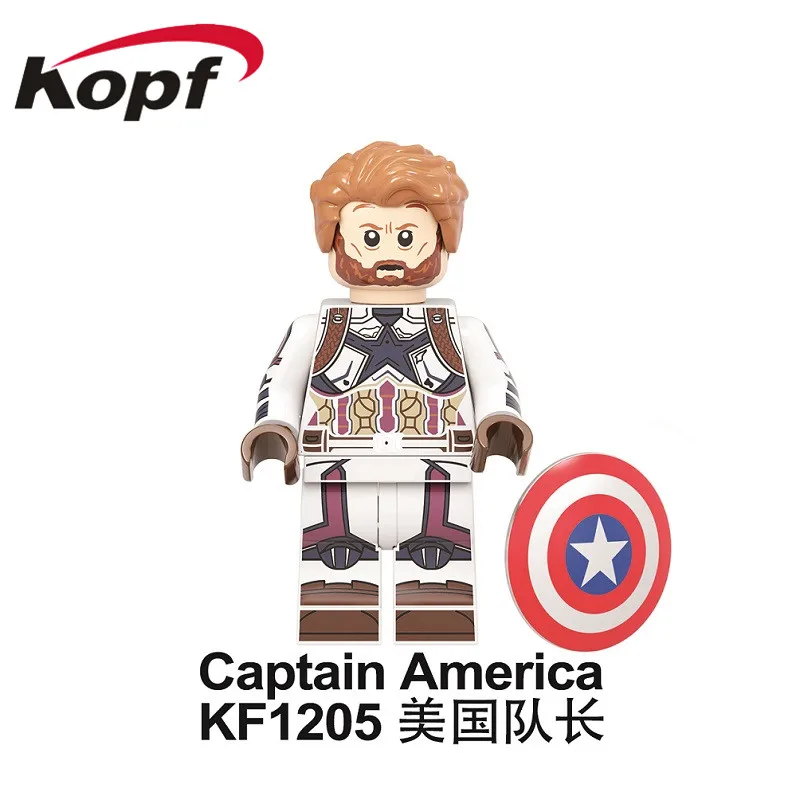 KF1205 Without Box Building Blocks Figures Bricks Thor Captain America Loki With Chromed Hair Doctor Strange War Machine Wasp For Kids Toys KF6101 - Цвет: KF1205 Without Box