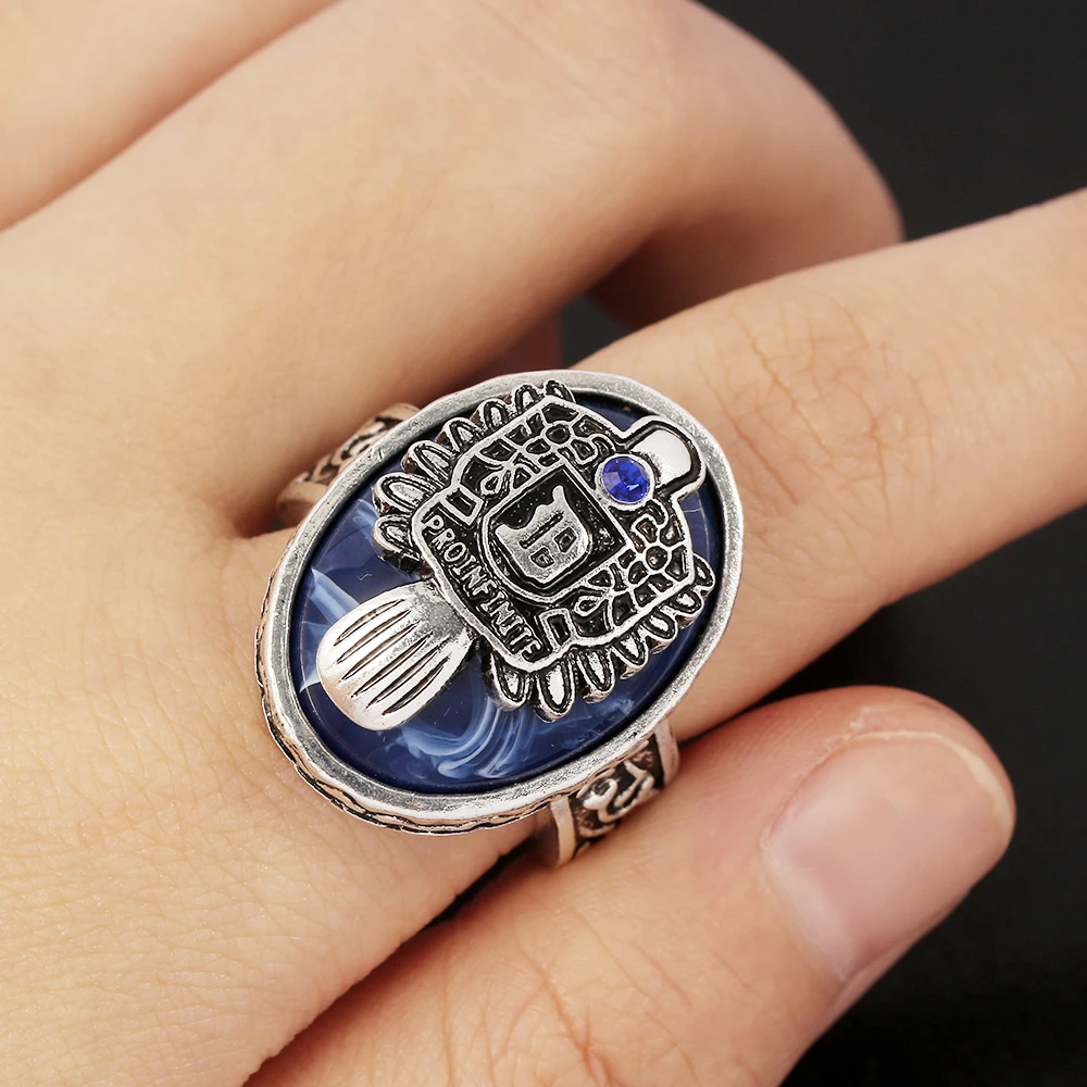 The Vampire Diaries Ring A-Z 26 Letters Anillos Salvatore Damon Reborn Daylight Ring Aneis Stefan Family Crest Vintage Ring images - 6