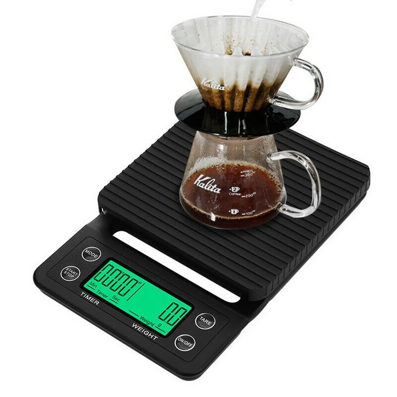 

Точные капельные весы для кофе с таймером, Многофункциональные кухонные весы, ЖК Цифровые пищевые весы для выпечки и приготовления пищи, ин...