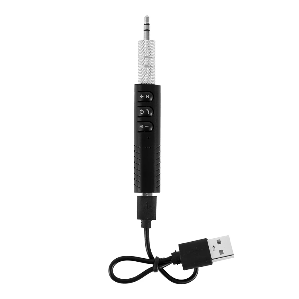 Автомобильный беспроводной bluetooth-приемник 3,5 мм разъем Bluetooth аудио Музыка приемник адаптер Динамик адаптер для наушников аудио стерео для автомобиля - Цвет: Черный