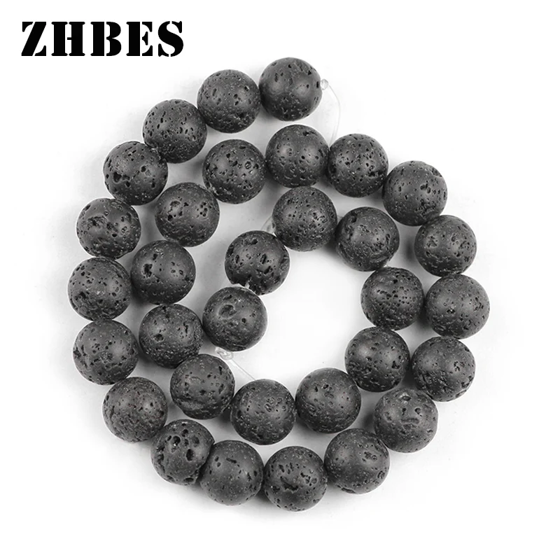 Распорки из натурального черного лавового камня 4/6/8/10/12 мм Magma вулканические