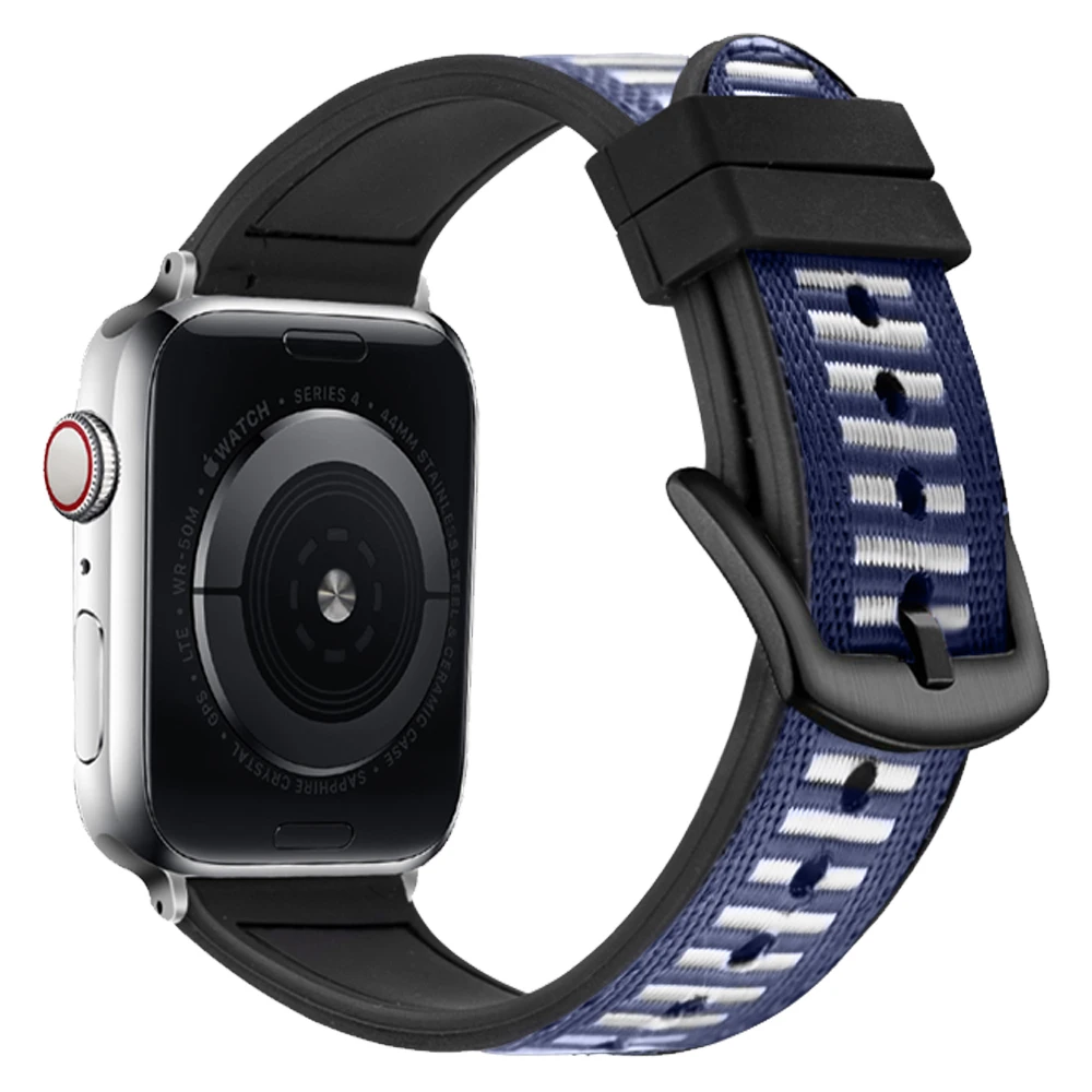 Ремешок силиконовый из углеродного волокна для apple watch band 38 мм 44 42 нейлоновый