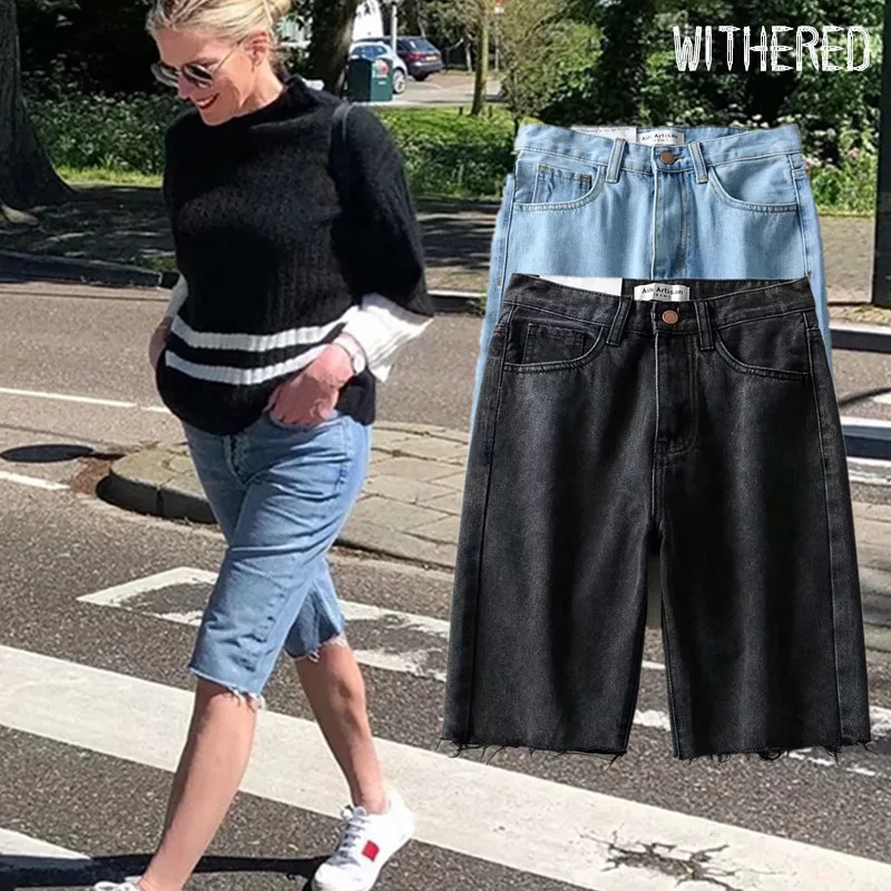 

Модные женские шорты Maxdutti, blogall kendner, джинсовые шорты в стиле high street, винтажные женские шорты с потертостями, женские шорты