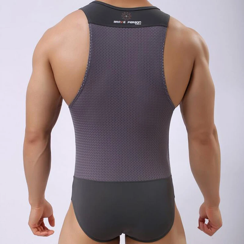 Bodysuit men Ice corset High elasticity One-piece clothing shapers Slim Corrective Body sculpting Pulling underwear