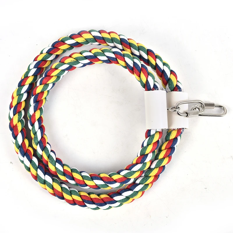 Попугай хлопок веревка качели Красочные попугай жевание повесить игрушки