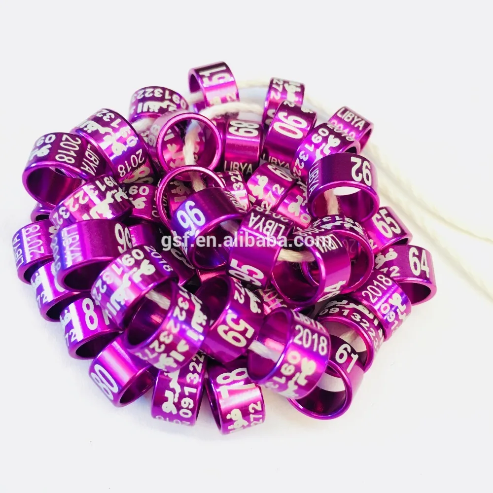 50 шт. последние высококачественные алюминиевые голубиные ножные кольца для