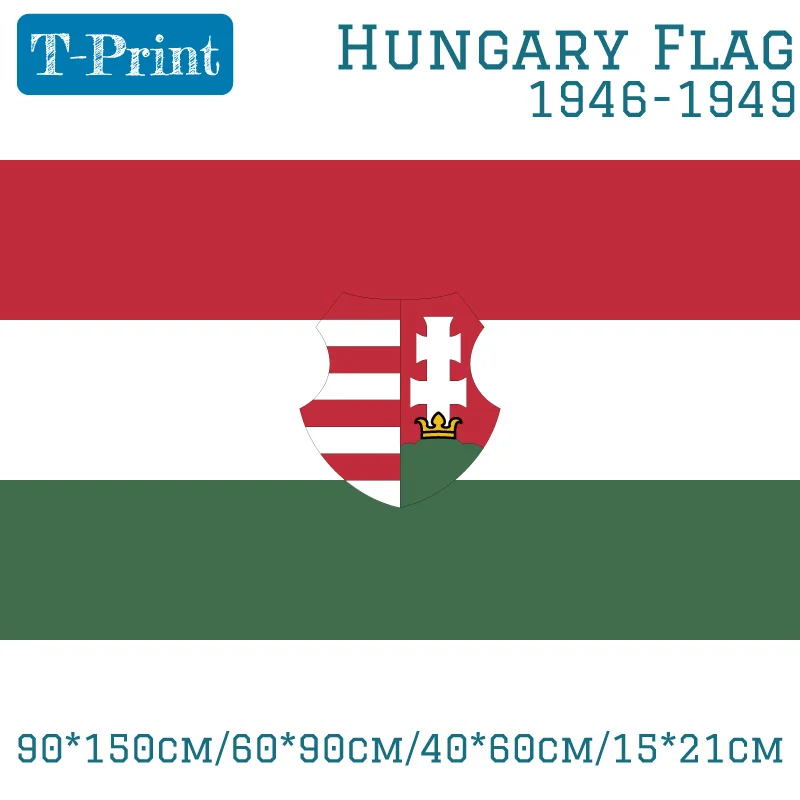 Фото Венгерский 1946 1949 1956 1957 флаг с флагом герба 3ft X 5ft полиэстер баннер Летающий 150*90 см