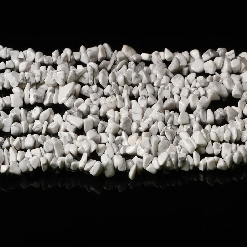 LELX Magnesite каменные бусины, гравий бусины для изготовления ювелирных изделий гравий свободного профиля в бусины для изготовления браслетов прядь 16 дюймов 5-8 мм бусины