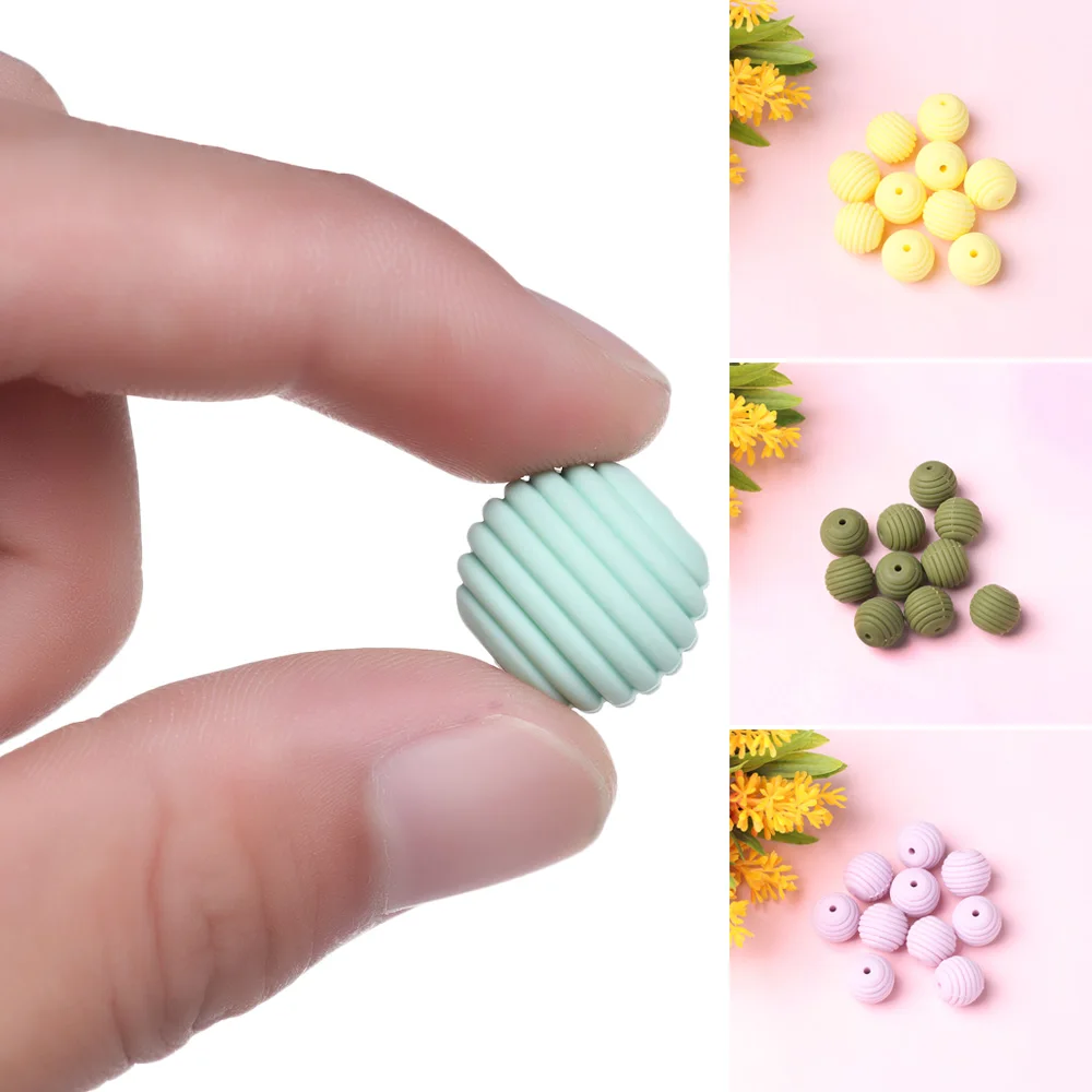 10 шт. силиконовые бусины для детского прорезывателя зубов|Наборы бусин и