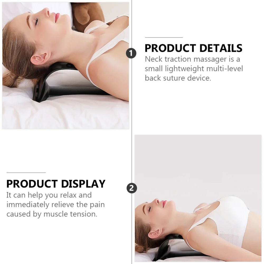 

1pc Neck Cervical Traction Device Back Pain Relief Pillow Neck Stretcher