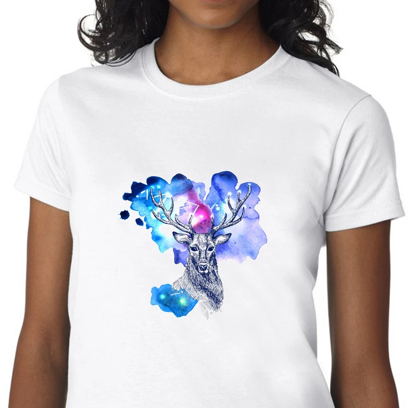 

t-shirts summer top harajuku Watercolor Dog t shirt women Bulldogs punk Horse Lion 90s aesthetic clothes tops tshirt kpop 2020