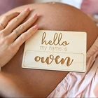 Деревянная бирка Здравствуйте, Меня зовут, объявление для новорожденных, бирка с именем для новорожденных, именной знак, подарки для новорожденных