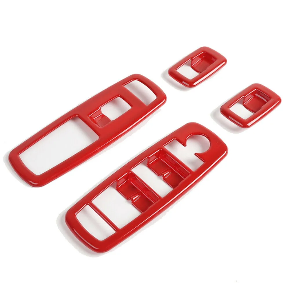 

КРАСНАЯ ОТДЕЛКА кнопки ABS Cherokee, украшение для путешествий Durango для Cherokee, аксессуары для большой рамы, практичные и прочные