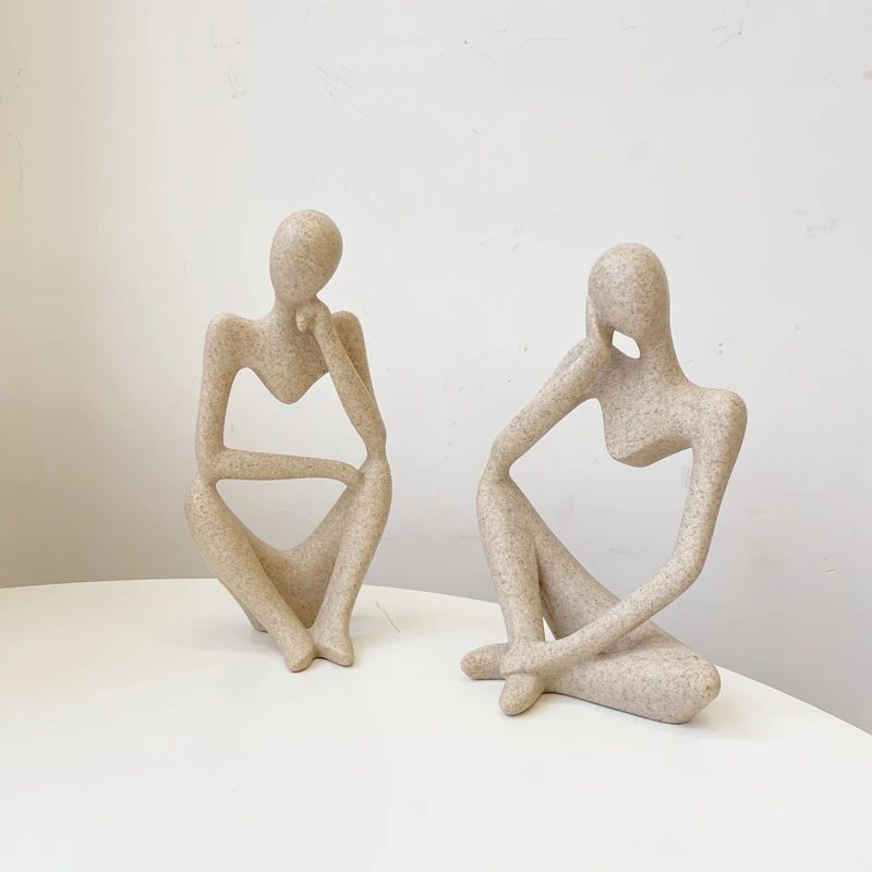 

Ins Thinker Statues Home living Room Decoration Modern Resin Sculpture