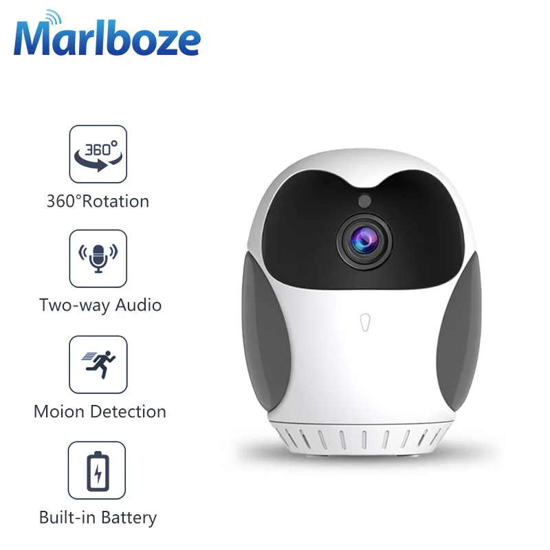 IP камера Marlboze 1080P HD Wi Fi с 4 кратным цифровым зумом и встроенным