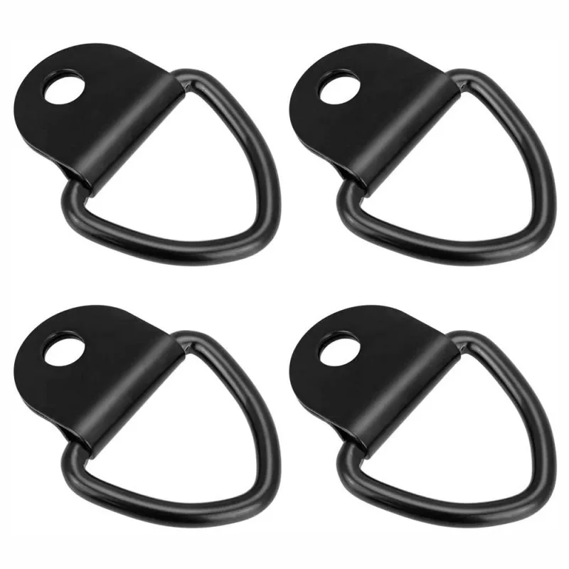 

4pcs V-Ring Anchoring Hook Tie Down Ring Load Anchor Trailer Forged Lashing Truck Durable Fixing Ring V-ring Anchor Camping Tool