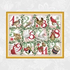Радость воскресенье вышивки крестом Наборы Рождество 12 дней с печатным рисунком ткань 14CT 11CT DIY рукоделие вышивка ручная работа ремесла