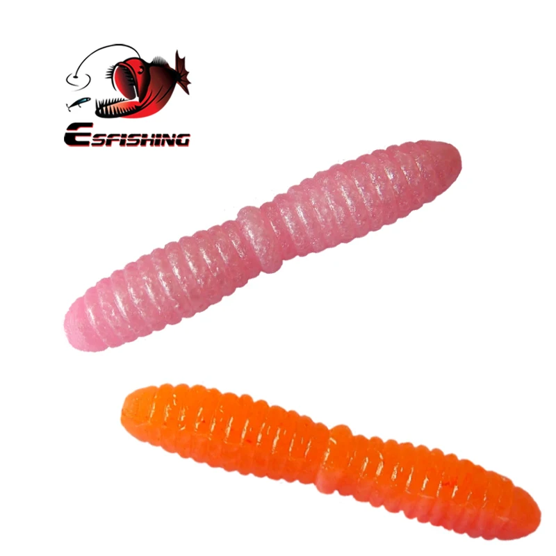 ESFISHING Soft Worm Mini Ringer 20pcs 35mm 0.9g Ice Baits Leurre Souple Carp Fishing | Спорт и развлечения